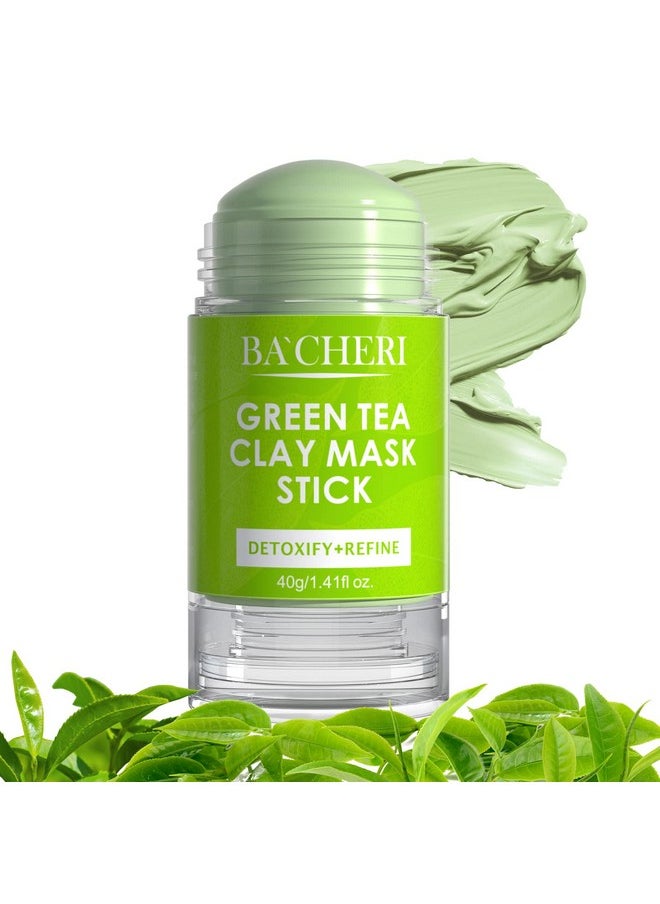 BACHERI Green Tea Mask Stick, Blackhead Remover Mask with Green Tea Extract, Green Mask Stick for Deep Pore Cleansing, Moisturizing, Oil Controlling