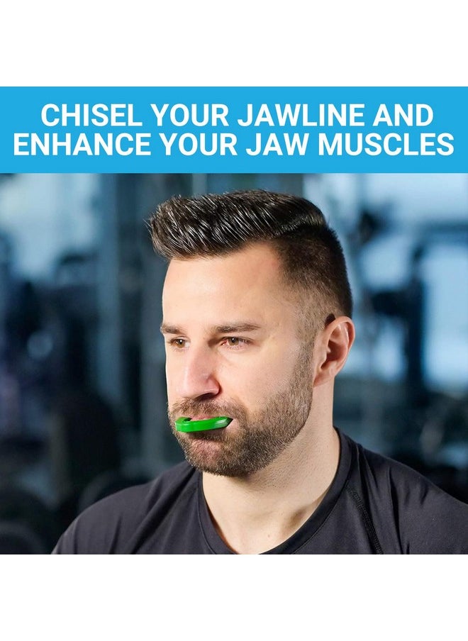 Jawline Exerciser by Tilcare - Jaw Exerciser for Men & Women that helps to workout your Jaw, Neck and tone your face with exercise - Face Slimmer that will chisel the Jawline - 3-Pack 40, 50, 70 lb