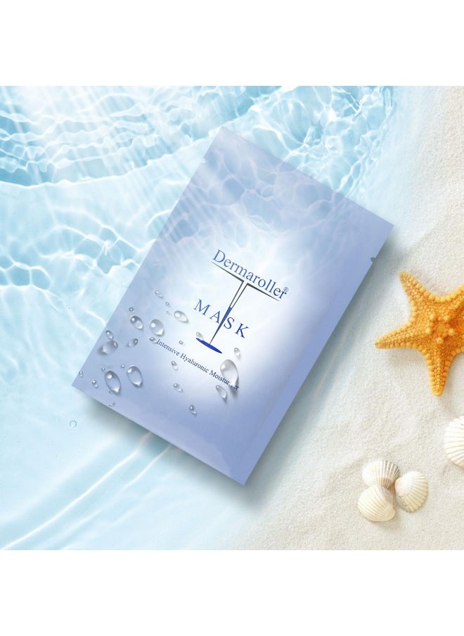 Dermaroller, Silk Face Masks Intensive Hyaluronic Acid Moisturizer with Matriyxl 3000 Tocopherol Boost Collagen Hydrate Dry Skin Reduce Fine Lines Wrinkles SingleUse Masks (Pack, 10.00)