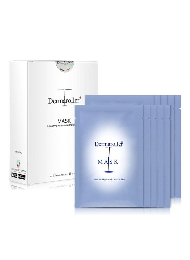 Dermaroller, Silk Face Masks Intensive Hyaluronic Acid Moisturizer with Matriyxl 3000 Tocopherol Boost Collagen Hydrate Dry Skin Reduce Fine Lines Wrinkles SingleUse Masks (Pack, 10.00)