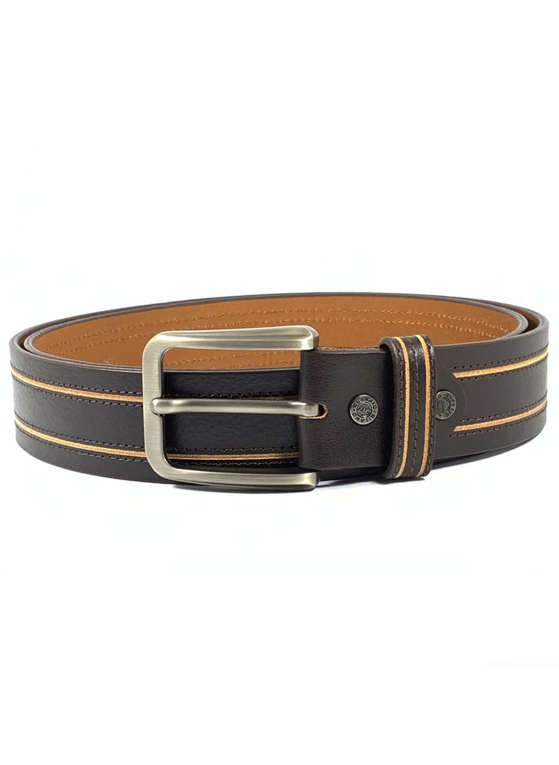 Classic Milano Genuine Leather Belt Men - Semi-Casual Men's Belts & Party Wear Belts for men, Casual Outfits Man Belt, Gifts - Men’s Leather Belt for Men