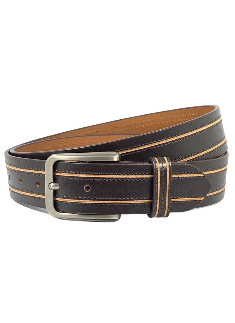 Classic Milano Genuine Leather Belt Men - Semi-Casual Men's Belts & Party Wear Belts for men, Casual Outfits Man Belt, Gifts - Men’s Leather Belt for Men