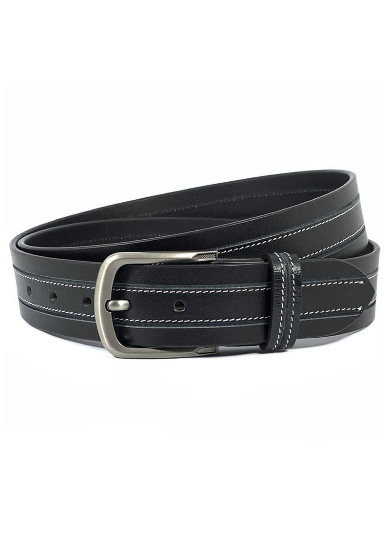 Classic Milano Genuine Leather Belt Men - Semi-Casual Men's Belts & Party Wear Belts for men, Casual Outfits Man Belt, Gifts - Men’s Leather Belt for Men