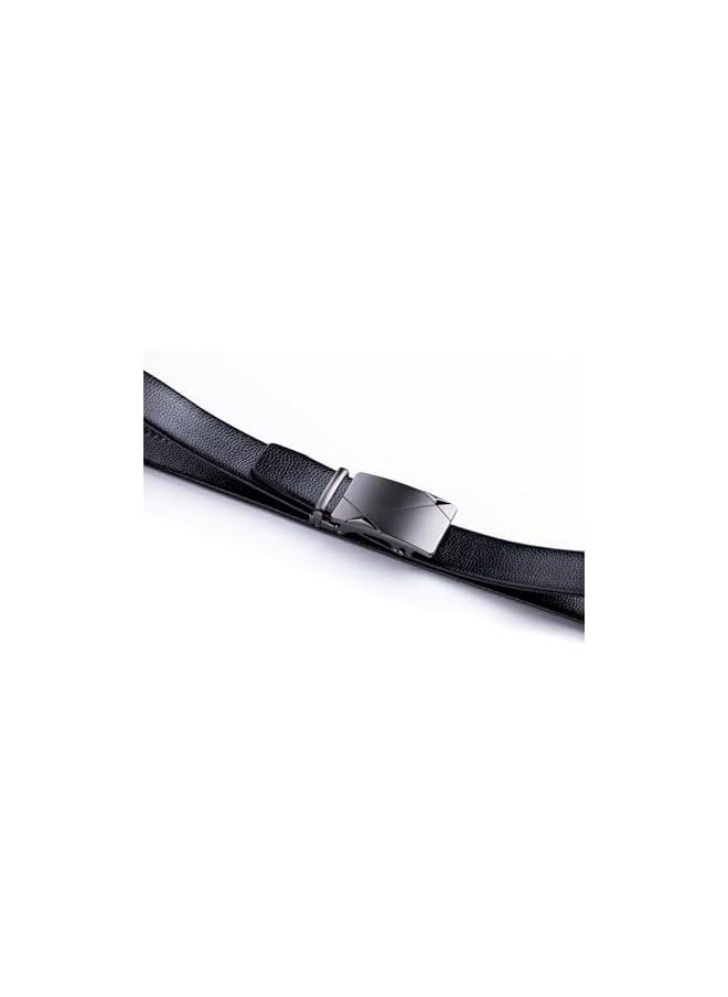 Belt for Men Leather Dress Men's Belts Fashion Slide Ratchet Belt Casual Mens Belt with Auto Click Belt for Jeans Shirt Oxfords, One Size