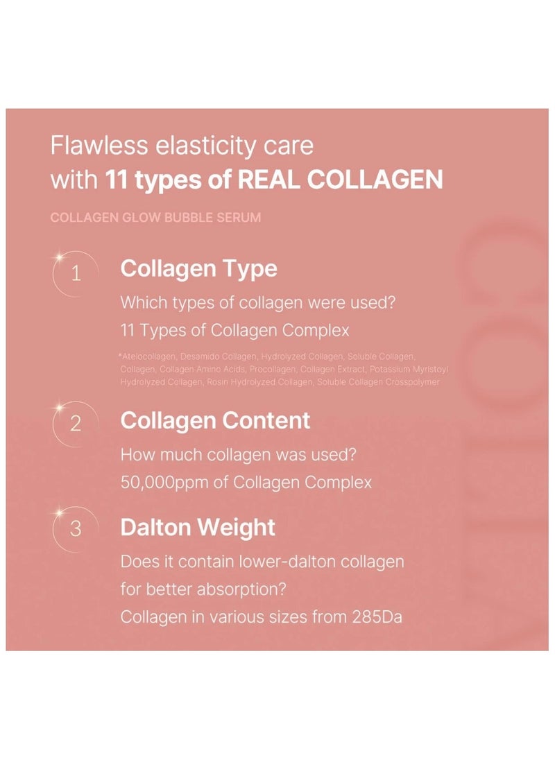 Collagen Glow Bubble Serum - Fast-absorbing bubble-type serum that gives you 24h Glow & Lifted Look - Korean skincare (100ml)