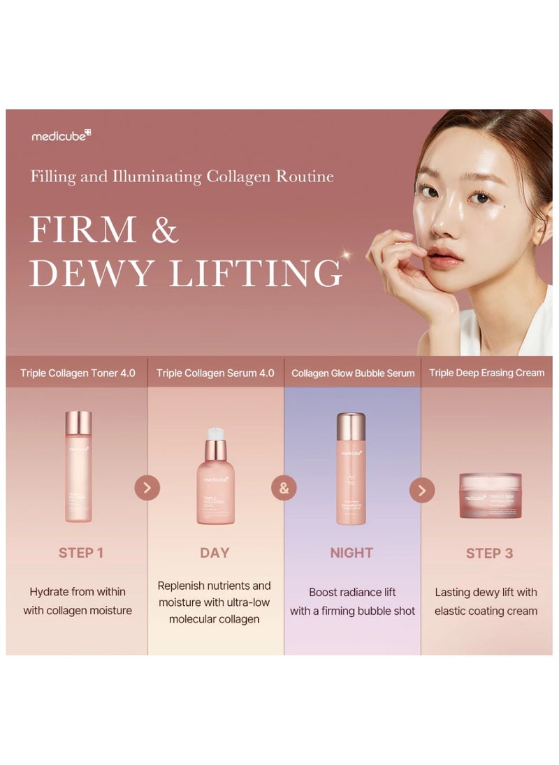 Collagen Glow Bubble Serum - Fast-absorbing bubble-type serum that gives you 24h Glow & Lifted Look - Korean skincare (100ml)