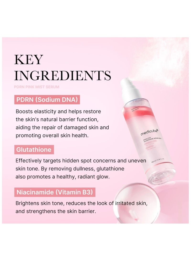 PDRN Pink Serum Mist | Spray Serum | Elasticity | Skin Barrier | Radiant Glow