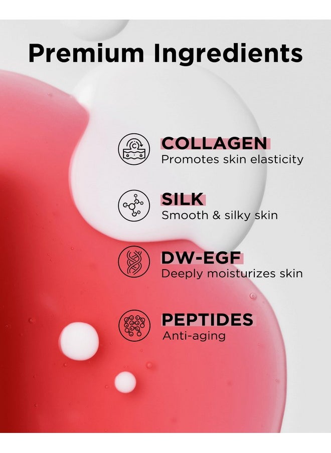 Dw-Egf 55% Collagen Silkream Ampoule- Korean Facial Serum For Firmness & Elasticity With Egf Peptides, Amino Acids - Day & Night Age-Defying Silky Smooth Skincare, 1.86Oz.