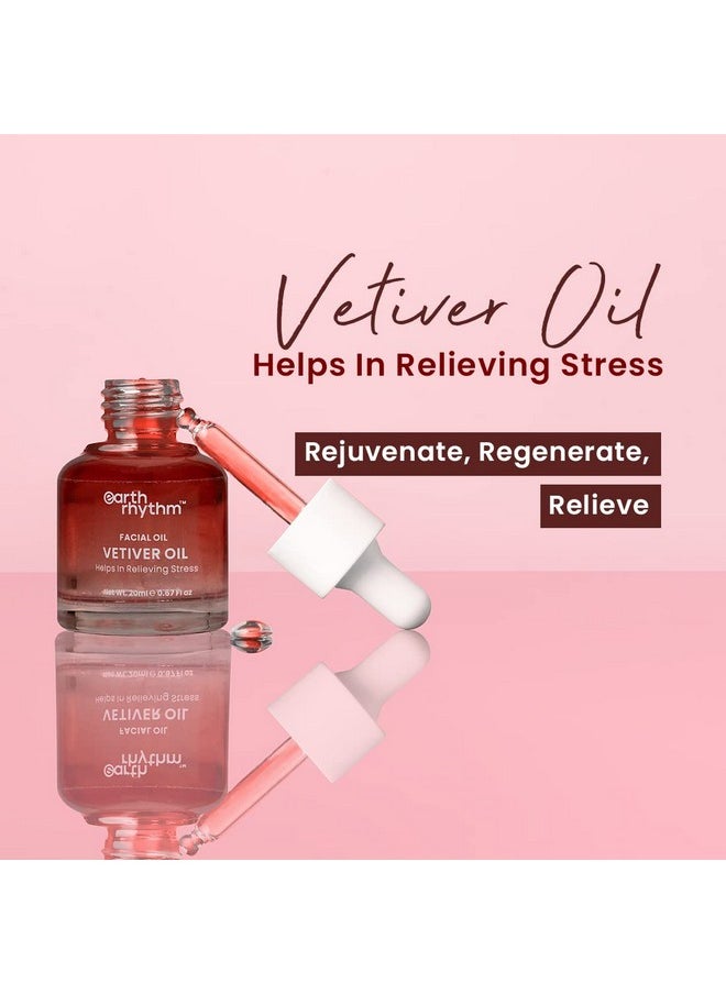 Vetiver Face Oil For Radiant Skin, Moisturizes, Clear And Tighten Pores, Calms Redness | Men & Women - 20Ml