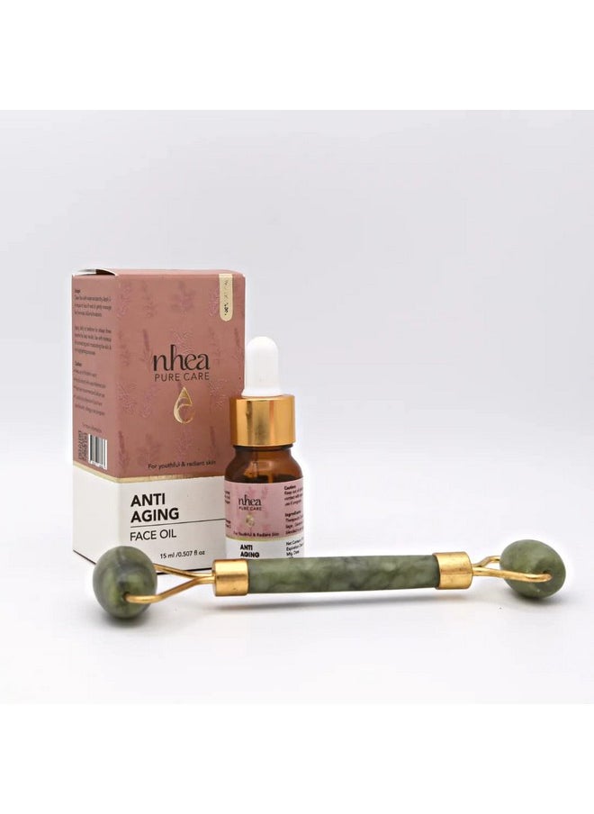 Nhea Natural Anti-Aging Face Oil 30ml | For Youthful & Radiant Skin | Women & Men | Enriched with 12 Pure Essential Oils | For Pigmentation-Free Skin | Repairs Dull & Damaged Skin | With Plant-Based Collagen Booster