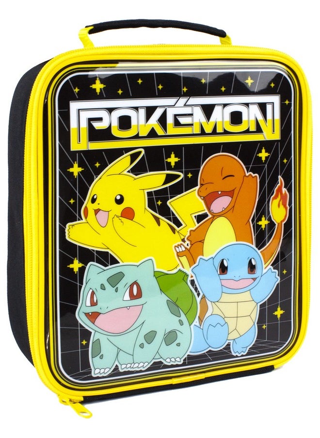 Pokemon Lunch Bag 5 Piece (Food Bag Water Bottle 3 Snack Pots) One Size