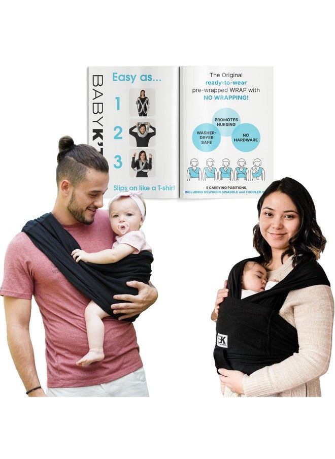 Original Baby K'tan Baby Carrier: #1 Easy Pre-Wrapped, Soft, Slip-On, No Rings, No Buckles | 5 in 1 Baby Sling Gift | The Best Hands Free Infant Wrap For Newborn to Toddler up to 35lb (See Size Chart)