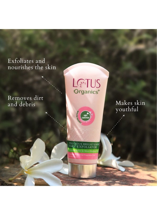 Lotus Organics+ Precious Brightening Face Exfoliator, 100 g