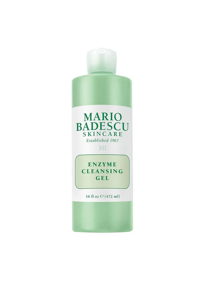 Mario Badescu Enzyme Cleansing Gel for All Skin Types| Oil-Free Face Wash with Grapefruit & Papaya Extract | Remove Excess Oil & Surface Impurities 16 Fl Oz