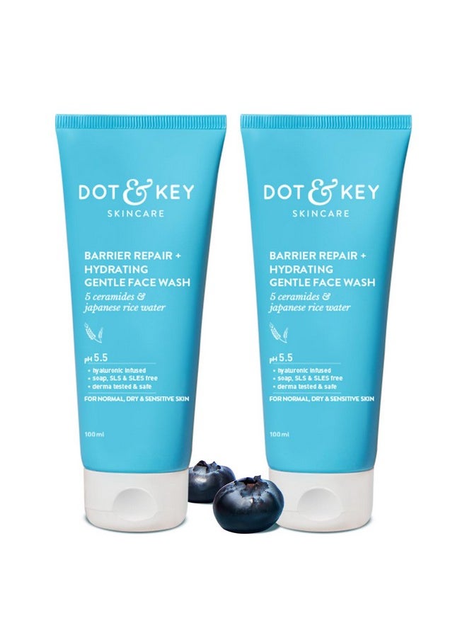 Dot & Key Barrier Repair Hydrating Gentle Face Wash Combo Pack of 2 200 ml