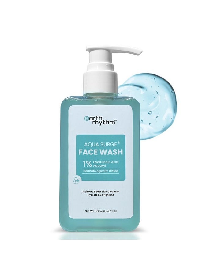 Earth Rhythm Aqua Surge Face wash with 1% Hyaluronic Acid, for Dry Skin | Men & Women - 150ml