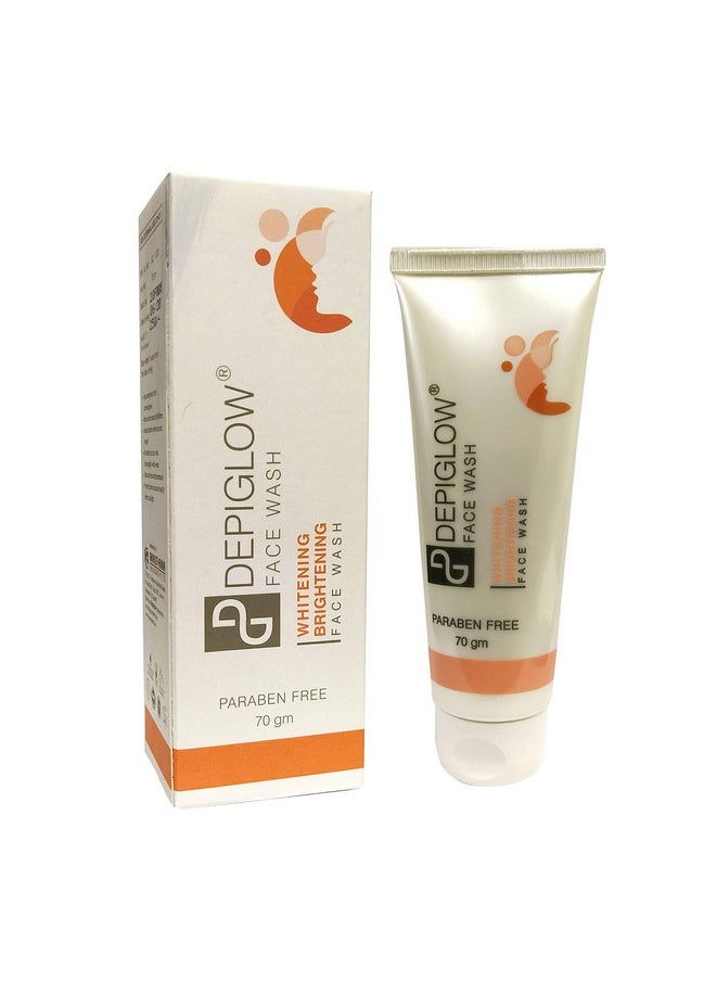 Depiglow Glutathione Creamy face wash for Skin Whitening & Brightening 70g (Pack of 2)