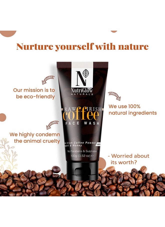 NutriGlow NATURAL'S Coffee Face Cleanser with Yogurt & Honey for Blackhead Removal Face Wash (100 g)