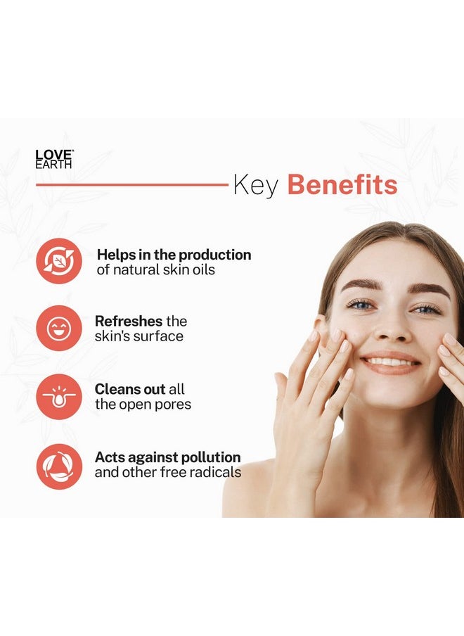Love Earth No Foam Face Wash for Normal to Sensitive Skin | Soap Free, Non-Irritating, Skin Hydrating | Gentle Skin Cleanser 100ML