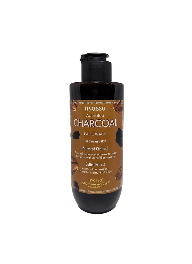 Activated Charcoal Face Wash for flawless skin with Activated Charcoal and Coffee extract for normal to dry skin 210ml