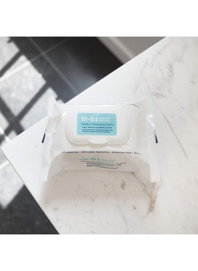M-61 Perfect Cleansing Cloths- 30 Treatments- Gentle cleansing cloths with vitamin E, lavender & cornflower