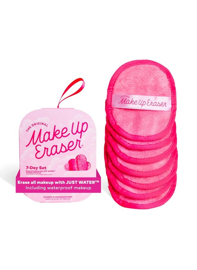 The Original MakeUp Eraser, 7-Day Set, Erase All Makeup with Just Water, Including Waterproof Mascara, Eyeliner, Foundation, Lipstick, Sunscreen, and More! Original Pink, 7ct.