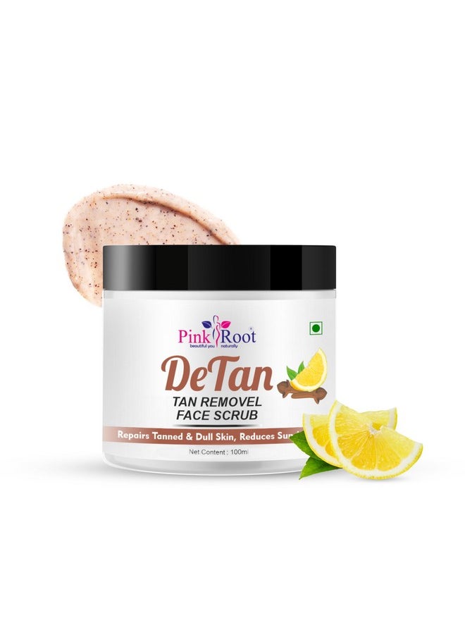 Detan Face Scrub 100Ml, Enriched With Lemon Extract & Clove Oil, Helps In Tan Removal, Blackheads And Gives Smooth, Clean & Dirt Free Skin