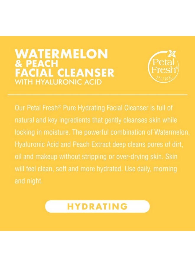 Petal Fresh Moisturzing Watermelon & Peach Facial Cleanser Combo | For Dry to Normal Skin Type | No SLS, Paraben, Silicones | 100% Vegan & Cruelty Free 400 ml