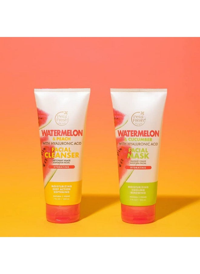 Petal Fresh Moisturzing Watermelon & Peach Facial Cleanser Combo | For Dry to Normal Skin Type | No SLS, Paraben, Silicones | 100% Vegan & Cruelty Free 400 ml