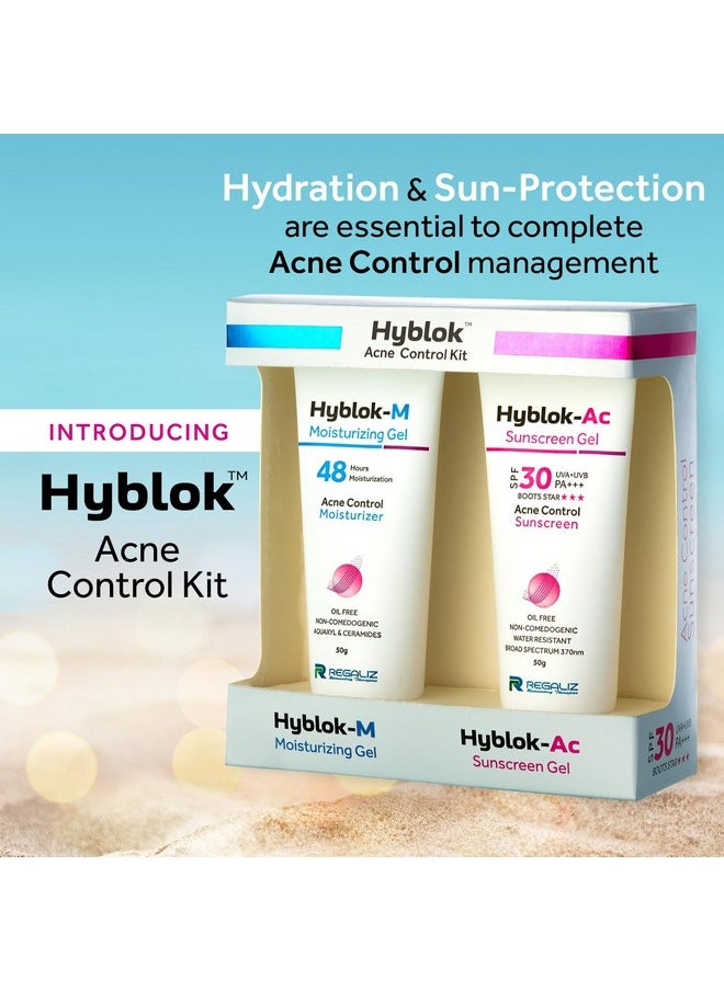 Regaliz Hyblok Acne Control Kit | Moisturzing Gel & Sunscreen Gel