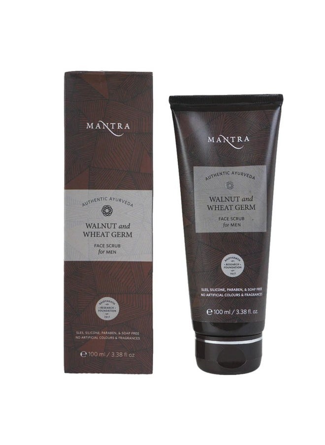 Mantra Herbal Walnut & Wheat Germ Face Scrub For Men 100 ml