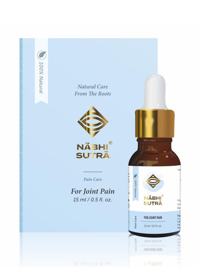 Nabhi Sutra - Belly Button Oil for Joint Pain Relief (15ml) | Cold Pressed Oil for Managing Knee, Back, & Bodyache | Contains Castor Oil, Olive Oil, & Ginger Oil | Chemical-Free Ayurvedic Nabhi Oil