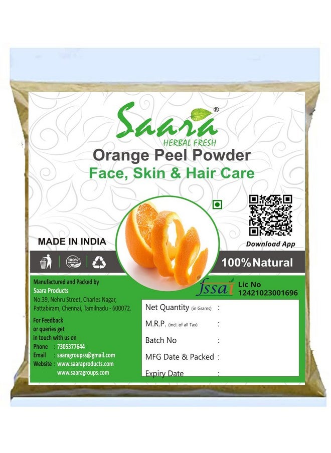 SAARA Orange Peel Powder For Face Skin Whitening ,100 Grams ( Pack of 1 )