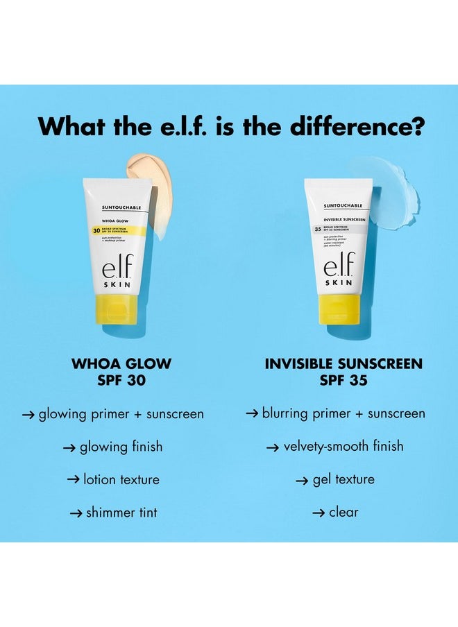 e.l.f. SKIN Suntouchable Invisible SPF 35, Lightweight, Gel-based Sunscreen For A Smooth Complexion, Doubles As A Makeup Primer, Vegan & Cruelty-Free, Packaging May Vary