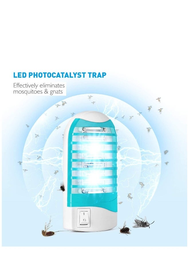 Bug Zapper for Home Indoor Electric Mosquito Zapper Indoor Plug in Small Mosquito and Gnat Trap Killer Lamp for Bedroom Kitchen Baby Room 4 Pack