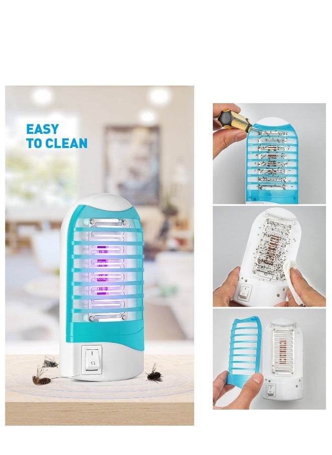 Bug Zapper for Home Indoor Electric Mosquito Zapper Indoor Plug in Small Mosquito and Gnat Trap Killer Lamp for Bedroom Kitchen Baby Room 4 Pack