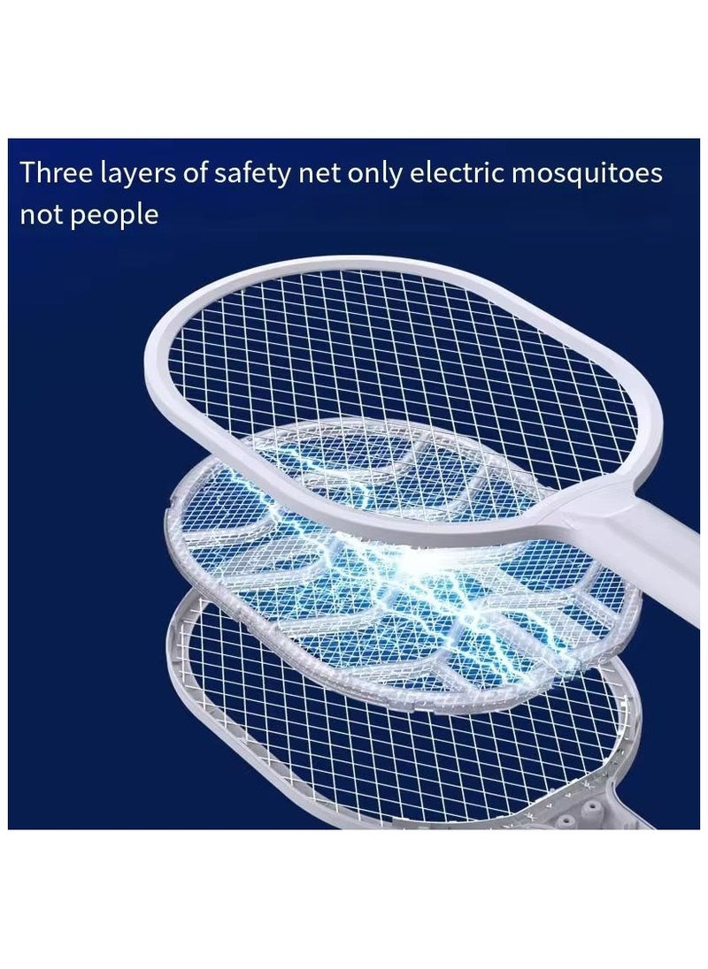 Electric Bug Zapper,Rechargeable Mosquito Swatter with Safety Mesh can Intelligently Trapping Mosquitoes Indoor and Outdoor