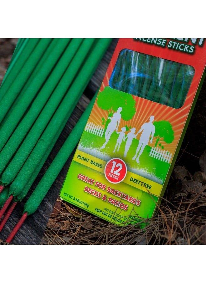 Mosquito Guard 12 Mosquito Repellent Sticks, 2.5 Hrs Protection 1ft Citronella Incense Sticks Outdoor, Plant-Based Mosquito Repellent Incense Sticks, Mosquito Repellent Outdoor Patio, Bug Repellent