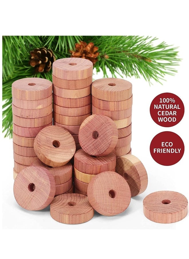 Cedar Wood Rings Moth Repellent Organic Chemical-Free Anti-Mite Mold Agent Hanging Blocks