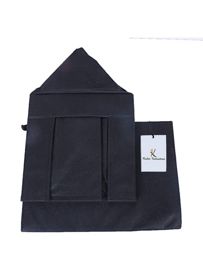 Kuber Industries (Set of 6) Clothes Organiser for Wardrobe - Foldable and Stackable Organizer for Shirt | Garments | Cloth - Storage Container Separator for Closet | Almirah | Shelf | Cupboard (Black)