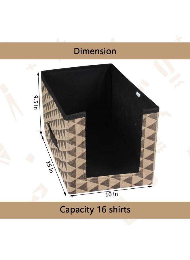 PrettyKrafts 1 Pc Non Woven Large Capacity Shirt Stacker / Foldable & Stackable Closet Wardrobe Cupboard Organizer / Multipurpose Clothes Shelf Storage Box Organizer (Black, 25x38x24 cm)