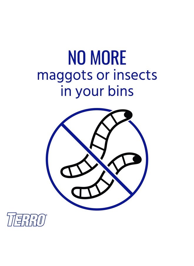 Terro T801SR Garbage Guard Trash Can Insect Killer - Kills Flies, Maggots, Roaches, Beetles, and Other Insects - 2 Pack