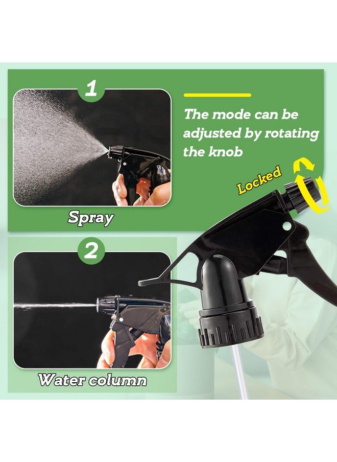 6pcs Spray Bottle Replacement Nozzle- Reusable Heavy Duty Mist Spray & Stream Sprayer Replacement Tops Fit Standard 28/400 Neck 32oz, 16oz, 8oz Bottles for Home Office Cleaning Household Gifts, Black