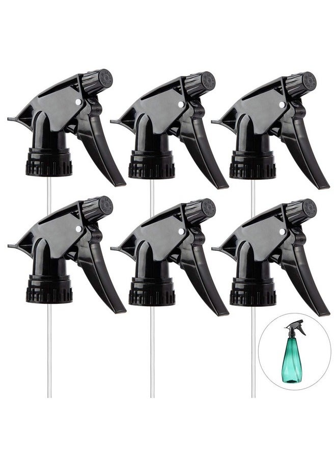 6pcs Spray Bottle Replacement Nozzle- Reusable Heavy Duty Mist Spray & Stream Sprayer Replacement Tops Fit Standard 28/400 Neck 32oz, 16oz, 8oz Bottles for Home Office Cleaning Household Gifts, Black