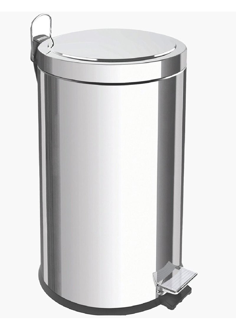 Stainless Steel Dust Bin Metallic Silver