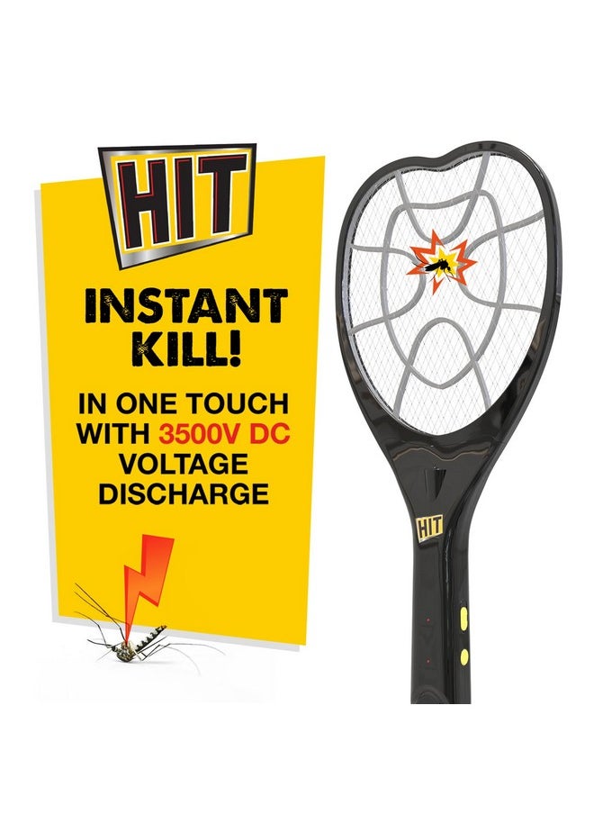 HIT Anti Mosquito Racquet | 6 months Warranty | Rechargeable Mosquito Killer Bat with LED Light | Charge Before Use