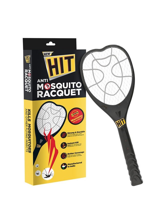 HIT Anti Mosquito Racquet | 6 months Warranty | Rechargeable Mosquito Killer Bat with LED Light | Charge Before Use