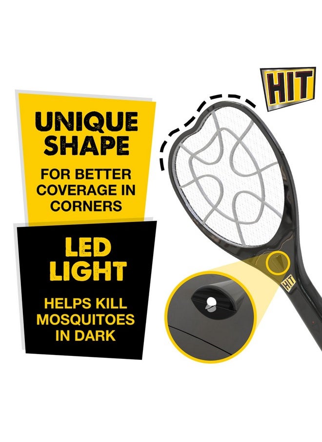 HIT Anti Mosquito Racquet | 6 months Warranty | Rechargeable Mosquito Killer Bat with LED Light | Charge Before Use