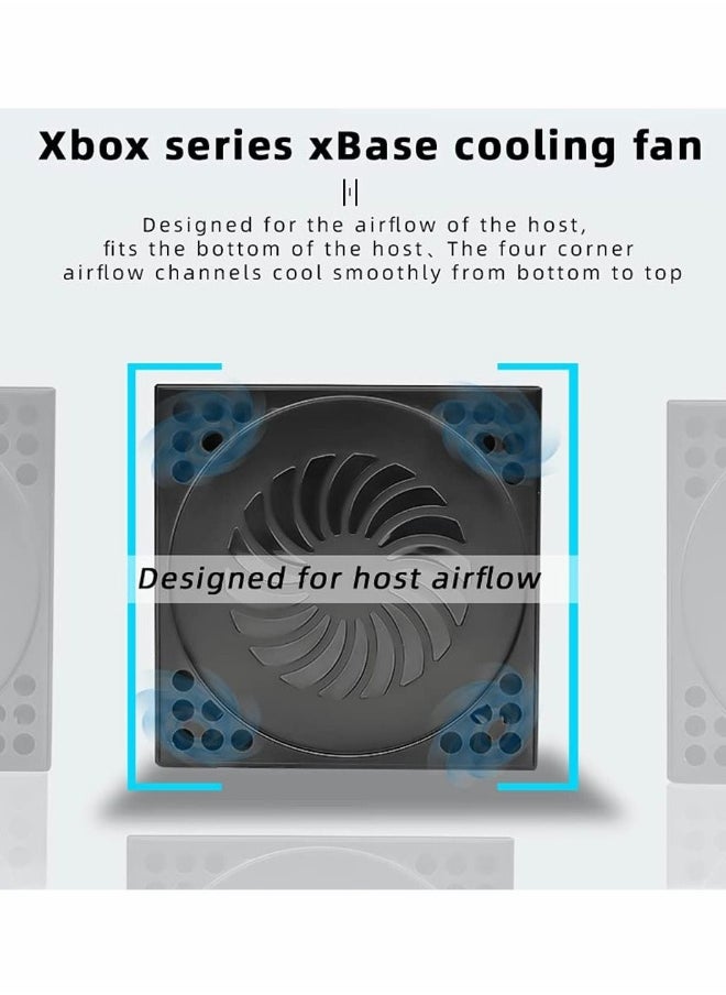 Cooling Fan for Xbox Series X with 4 Fan and 3 USB Port, External Cooler Turbo, Console Standing Mount Cooling System