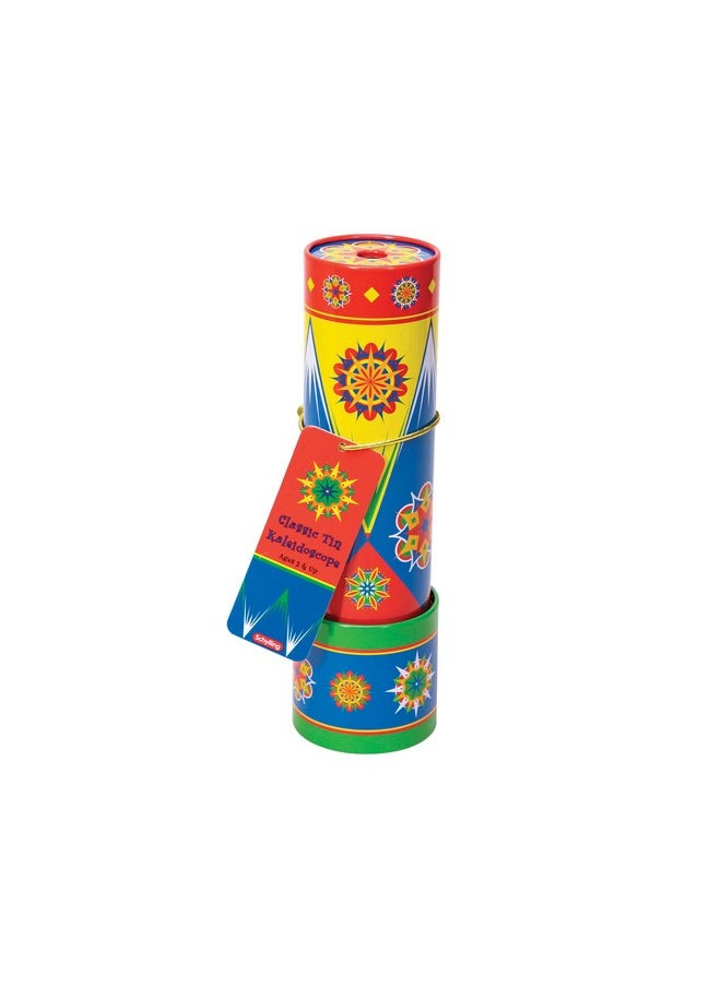 Schylling Classic Tin Kaleidoscope - Fun, Colorful Pattern-Changing Toy - Durable Tin with Multicolored Beads - Ages 3 and Up - One Piece